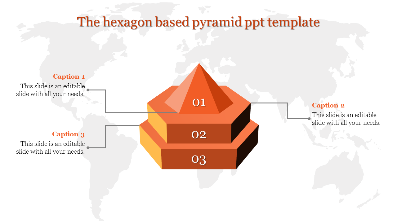 pyramid ppt template-The hexagon based pyramid ppt template-3-Orange